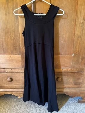 Prana Black Maxi Dress with Sleeveless Scoop Neck